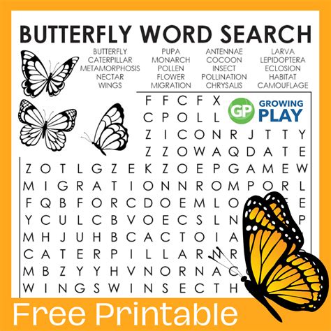 Young butterfly Word Hike [ Answer ] .